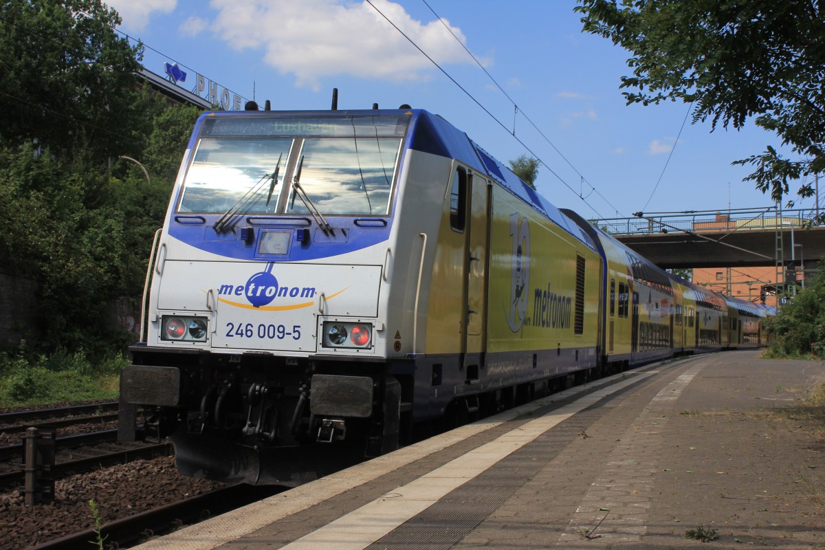ME 246 009-5 Steht am 23.06.2014 um 12:59 Uhr noch in Hamburg Harburg wegen einen Bschungsbrand zwischen Harburg und Hauptbahnhof.