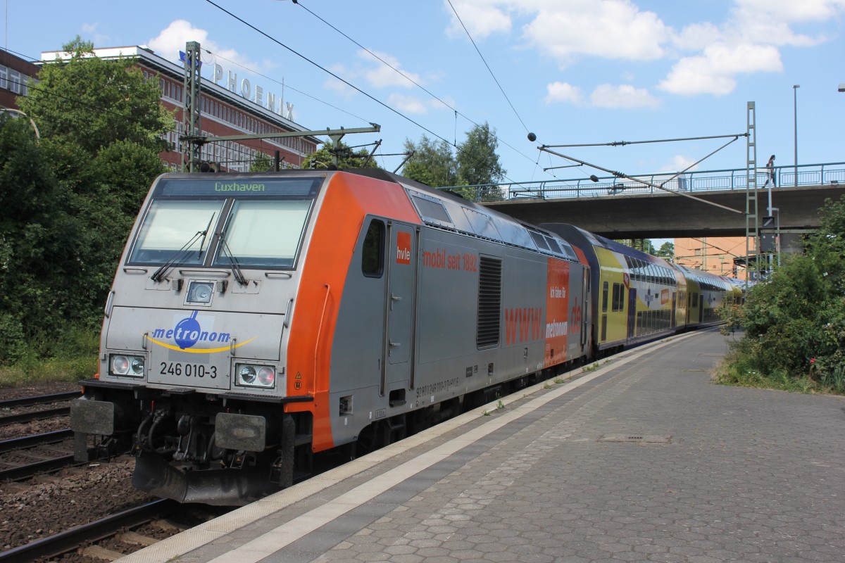 ME 246 010-3 am 23.07.2014 auf Gleis 6 in Hamburg Harburg.