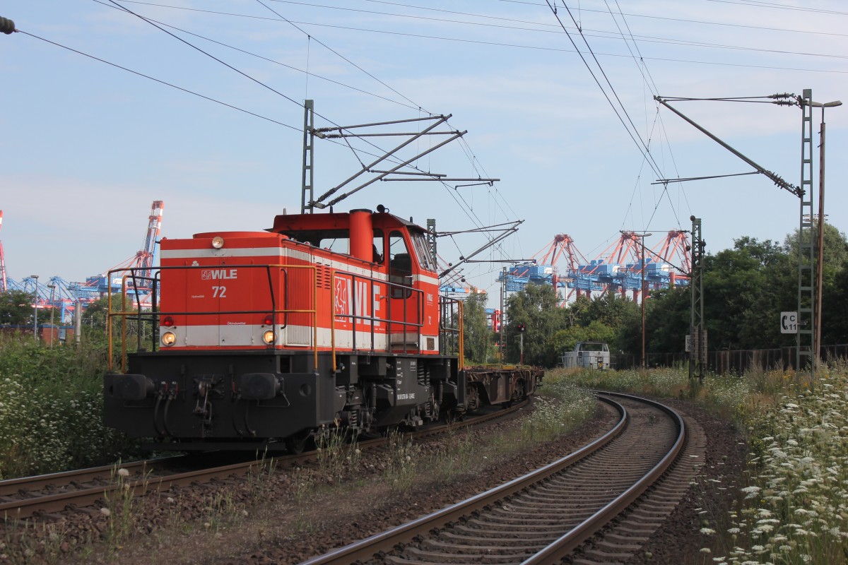 WLE 276 004-5 Rangiert in Hamburg Waltershof am 24.07.2014