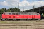218 344-0 steht am 23.07.2014 in Hamburg Harburg auf Gleis 3.