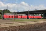 DB 218 344-0 mit 218 341-6 stehen auf Gleis 3 am 23.07.2014 in Hamburg Harburg.