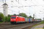 185 251 mit Containerzug in Verden (Aller) am 26.04.2014 auf dem Weg Richtung Bremen