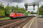 DB 189 012-8 kommt mit Containerzug am 13.05.2014 durch Hamburg Harburg gefahren.