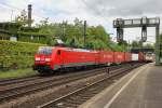 DB 189 059-9 kommt mit Containerzug am 13.05.2014 durch Hamburg Harburg gefahren.