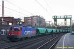 Re421 395 mit Cerealien-Zug in Hamburg-Harburg auf dem Weg nach Süden in Hamburg-Harburg am 25.03.2014