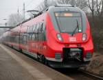 br-442-443--talent-2-/326700/442-842-1-als-s2-von-warnemuende 442 842-1 als S2 von Warnemnde nach Gstrow kurz vor der Ausfahrt im Bahnhof Rostock-Bramow.05.03.2014 
