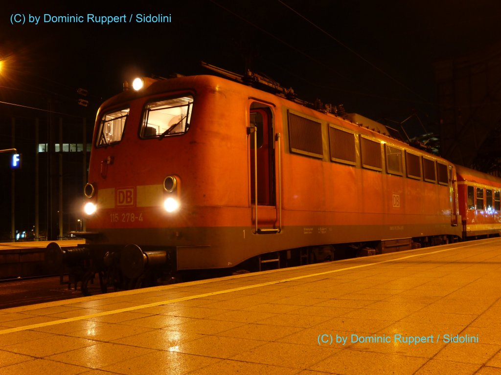 115 278 am 27.01.2012 beim tf wechsel des pbz 2471 im k�lner hbf.
