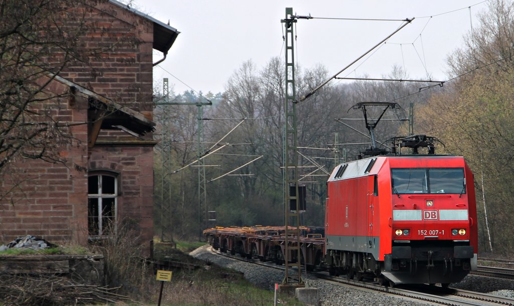 Die 152 007 in Vollmerz am 4.4.2012!