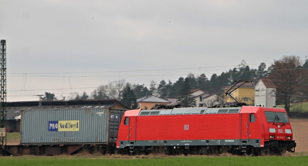Die 185 378 bei Fulda am 2.4.2012!