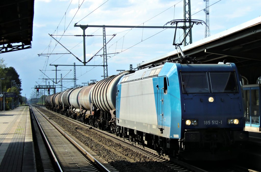 Die 185 512 in Ludwigslust am 9.7.2011