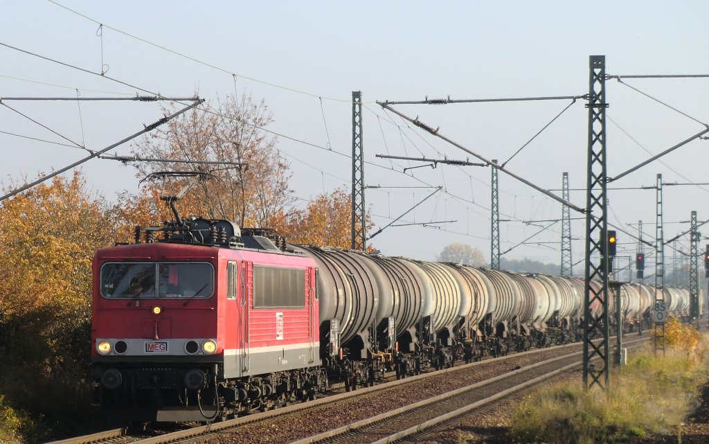 Eine MEG 155 auf dem Weg nach Cottbus am 29.10.2011