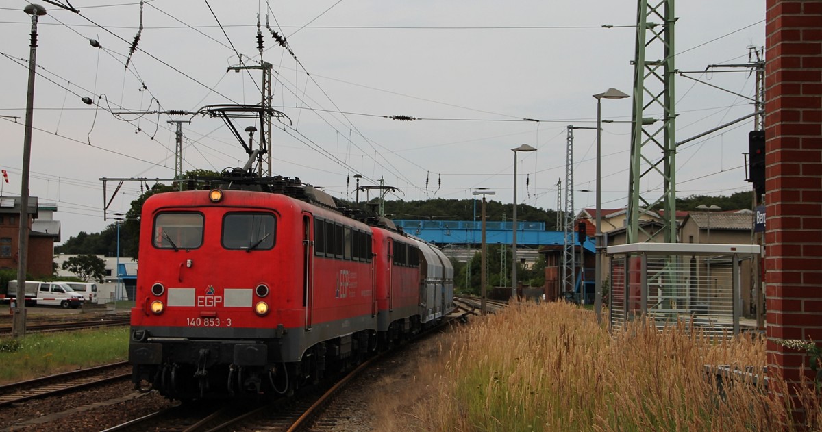 140 853 der EGP am 12.8.2013 in Bergen auf Rügen