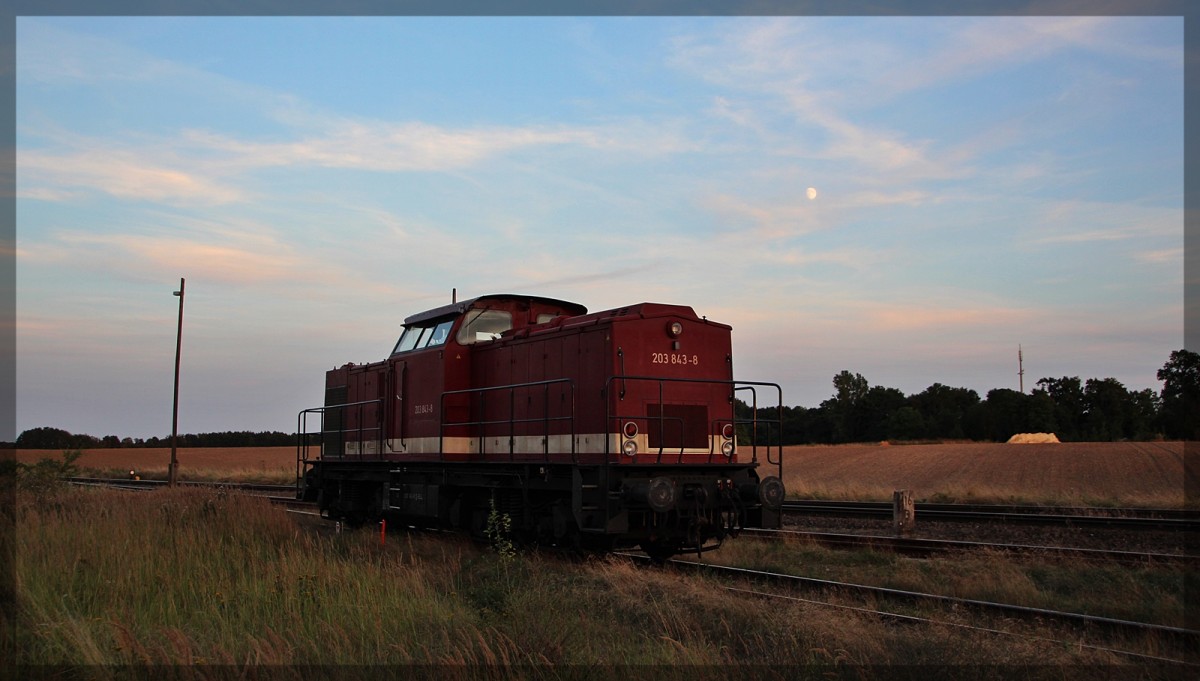 203 843 der ELL abgestellt in Möllenhagen am 26.08.2015