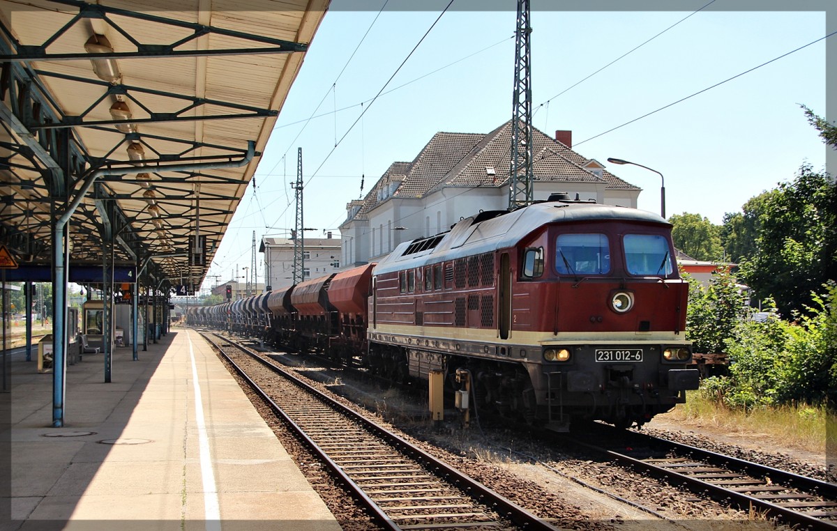 231 012 der WFL bei Rangierarbeiten in Neubrandenburg am 07.07.2015