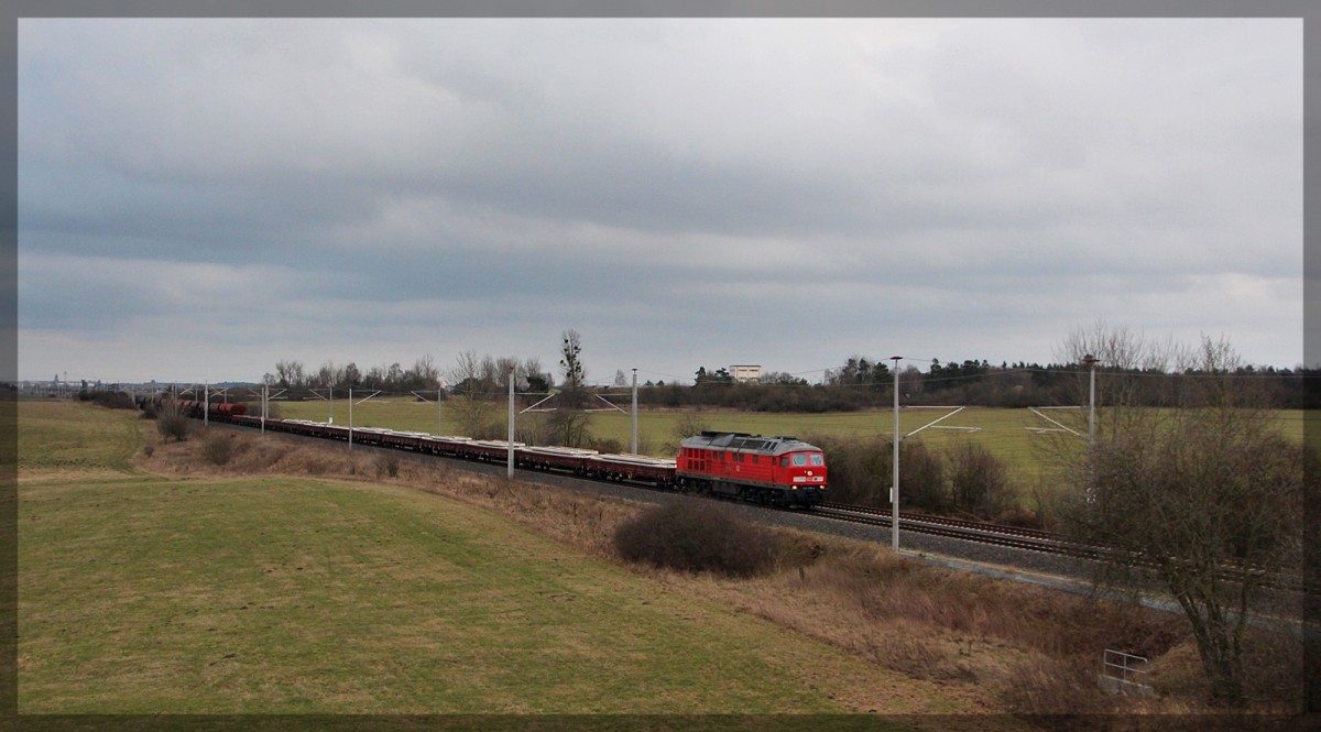 232 668 bei Vielist auf dem Weg nach Rostock Seehafen am 25.02.2016