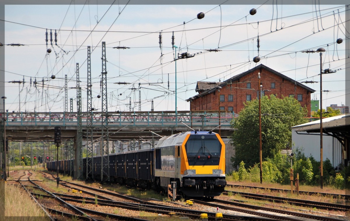 264 009 der NRS abgestellt in Neubrandenburg 07.06.2015