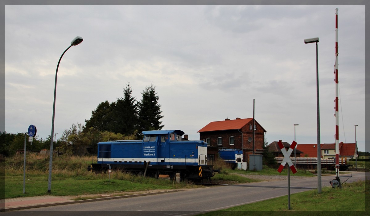 Durtrack Werklok 1 bei Rangierarbeiten in Möllenhagen am 22.09.2015