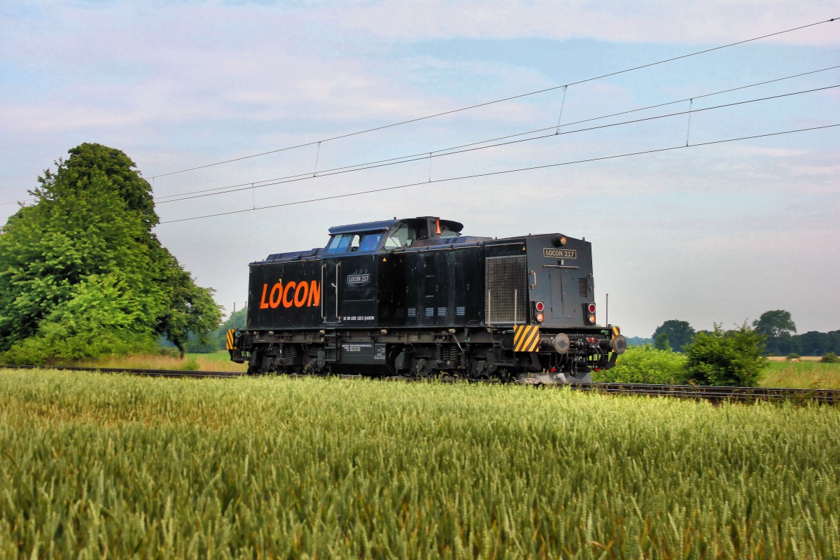 Locon 217 auf dem Weg nach süden am 25.06.2015 in Bremen Mahndorf