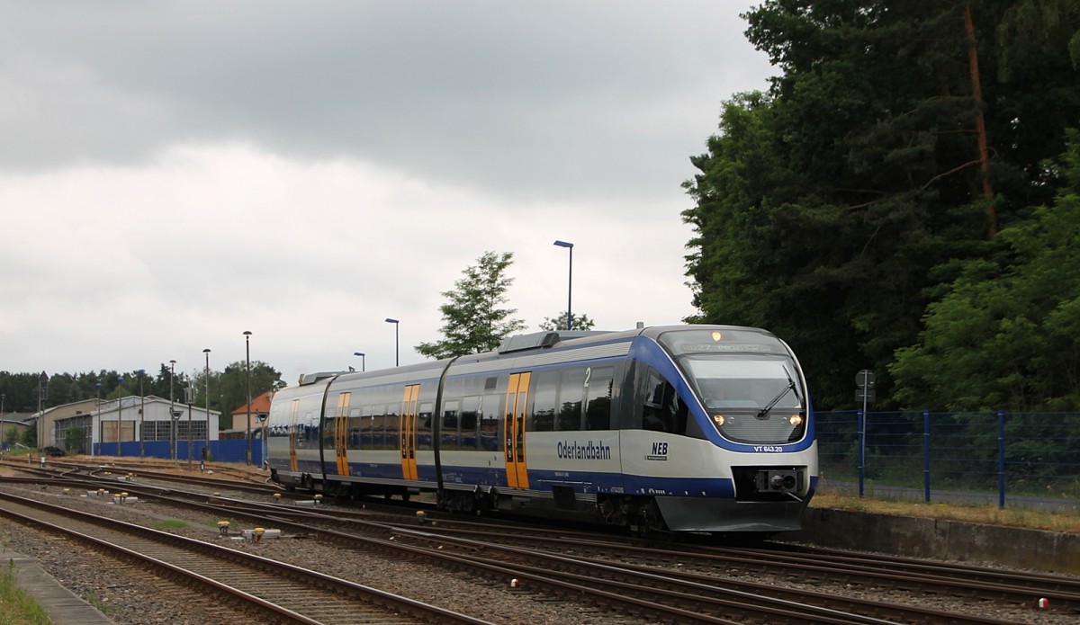 VT 643.20  der NEB in Basdorf am 19.6.2014.