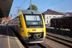 br-648---lint-41-/332393/hlb-vt-2811-am-14082013-wartet HLB VT 281.1 am 14.08.2013 wartet im Bahnhof Fulda auf Fahrgste am 14.08.2013