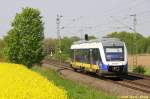 Erixx 648 487 auf dem Weg nach Uelzen bei Bremen-Mahndorf am 26.04.2014