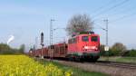 DBSR 140 506-7 mit Doppelstock Autotransport leerzug Richtung Wunstorf unterwegs     12.04.2014 - Bremen Mahndorf