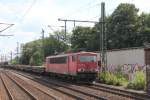 DB 155 065-6 kommt aus Maschen Rbf und durchfhrt am 23.07.2014 HH-Harburg.
