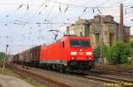 185 364 mit gemischten Güterzug am 26.04.2014 in Verden (Aller) auf dem Weg nach Süden