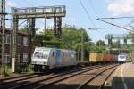 Railpool 185 691-3 bei der Ausfahrt in Hamburg Harburg am 23.07.2014.
