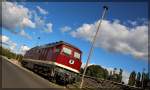 232 223 der DGT abgestellt in Neustrelitz Süd am 27.09.2015