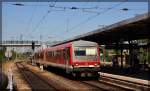 628 553 bei der Einfahrt in den Bahnhof Neubrandenburg am 07.07.2015