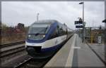 VT 0010 der Ostseelandverkehr GmbH im Dienste der Märkischen Regiobahn am 19.11.2011 in Rathenow.