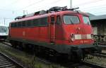 Die 115 383 ist Strlaund abgestellt am 4.7.2011