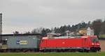 Die 185 378 bei Fulda am 2.4.2012!