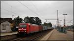 185 001 in Ludwigslust in Richtung Berlin fahrend am 19.09.2015