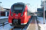 Der 442 221 bei einer Probefahrt in G�strow 30.1.2012