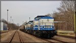 203 130 (1702) + 203 110 (1701) + 203 221 (1404) abgestellt in Neubrandenburg am 27.03.2016