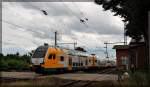 445 109 der ODEG in Holthusen am 26.07.2015 als RE4 auf dem Weg nach Cottbus