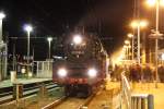 Das Highlight im Dezember: 03 1010 mit einem DPE Sonderzug in Waren M�ritz, den 17.12.2012 